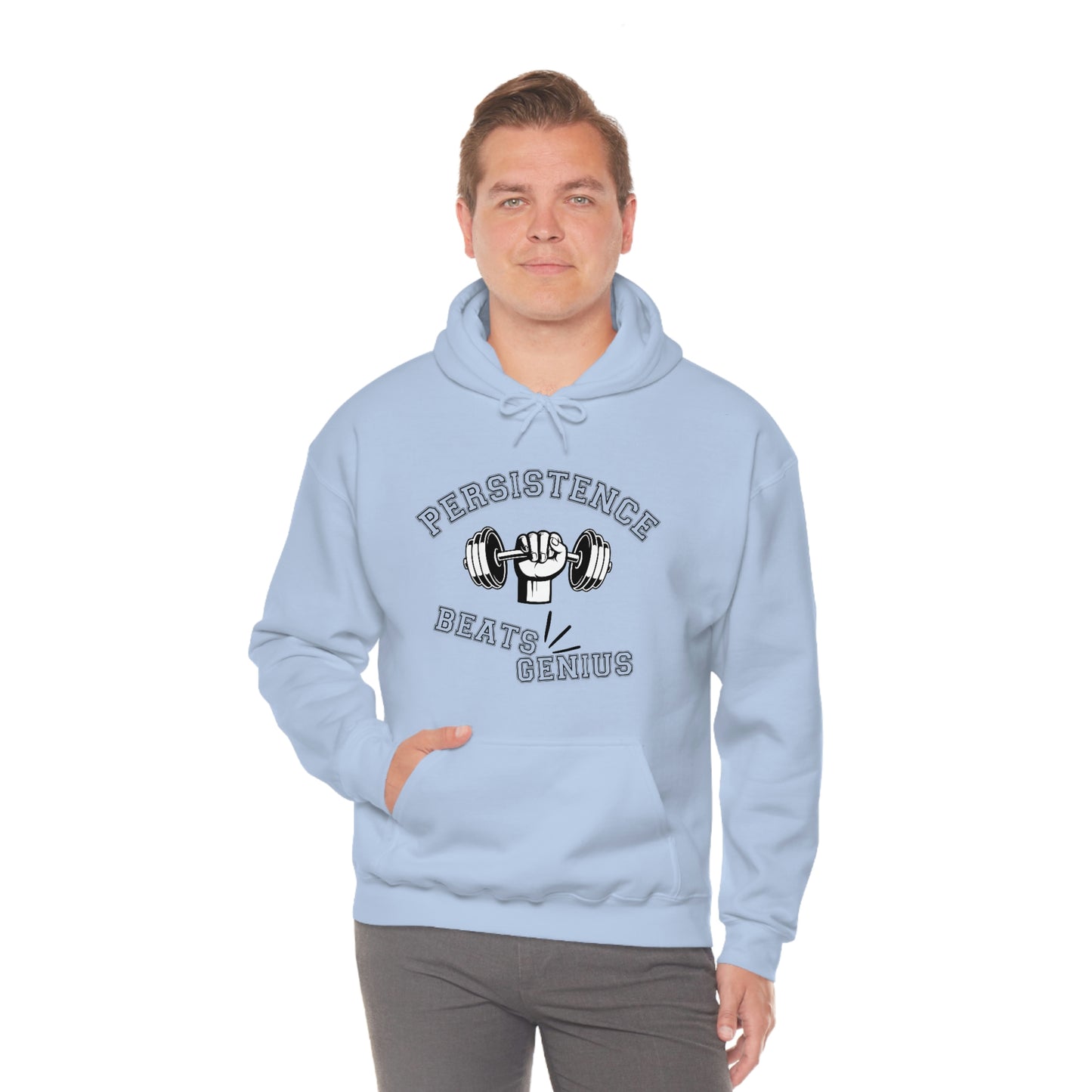 Persistence Beats Genius Unisex Hooded Sweatshirt