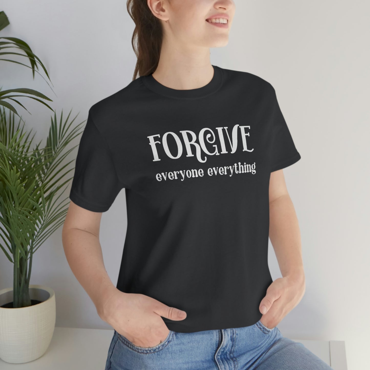 Forgive Everyone Everything curvy white letters Women's Design