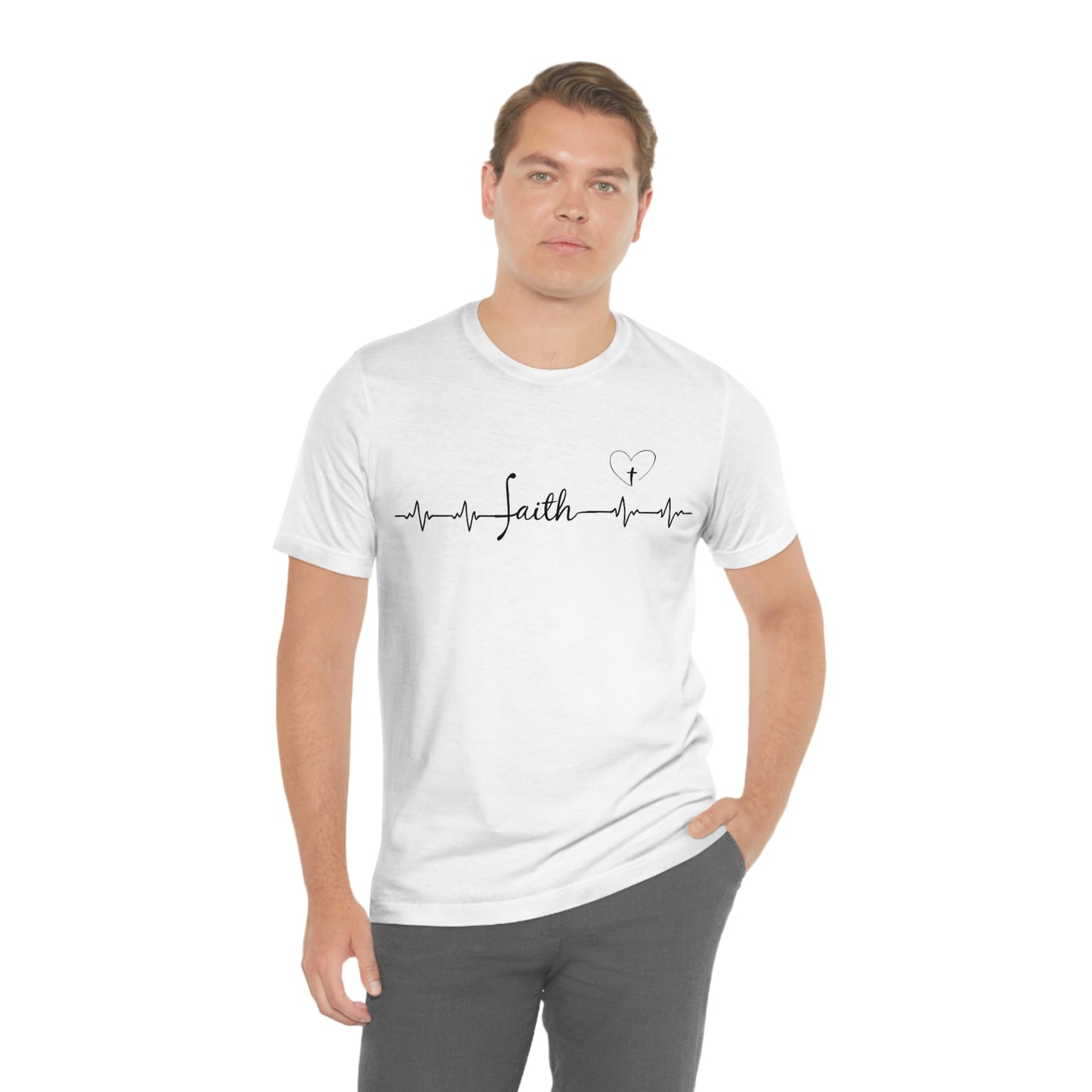 Faith heartbeat design Unisex t-shirt