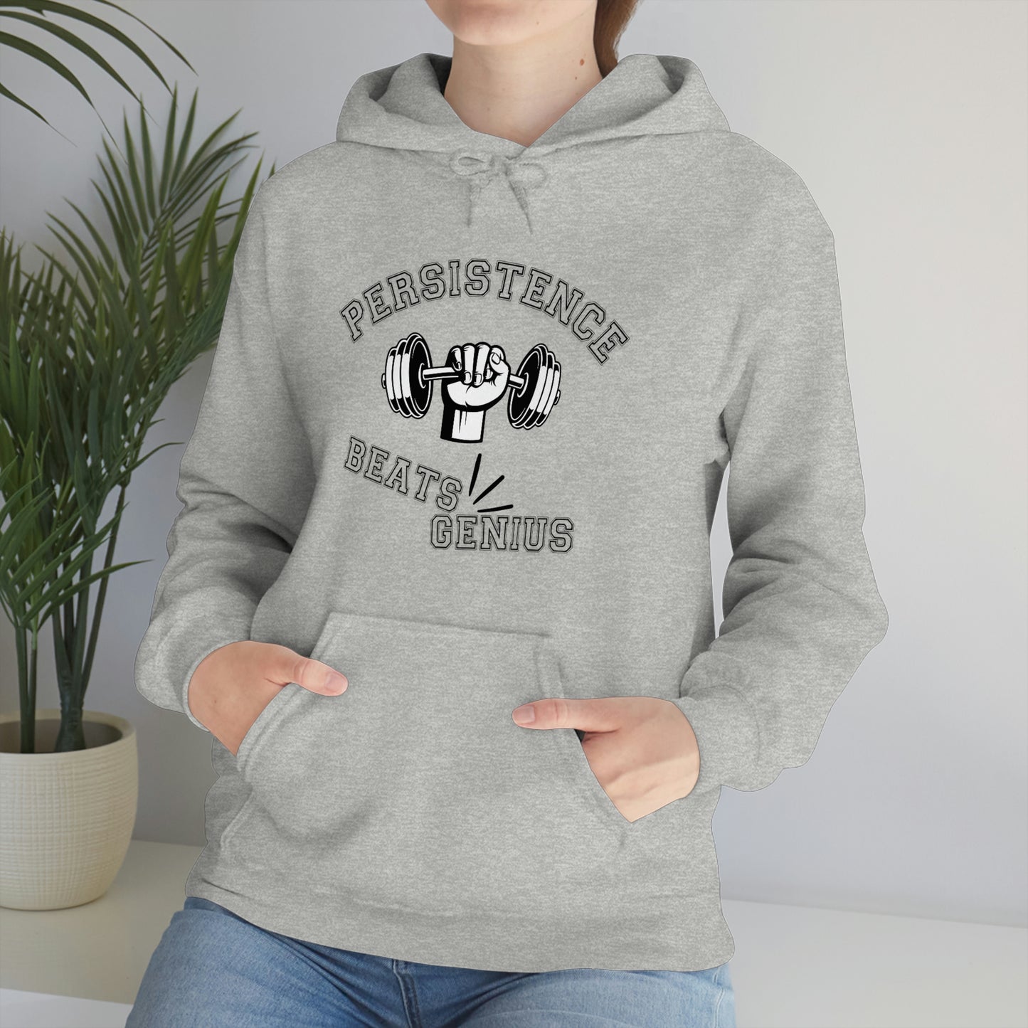 Persistence Beats Genius Unisex Hooded Sweatshirt