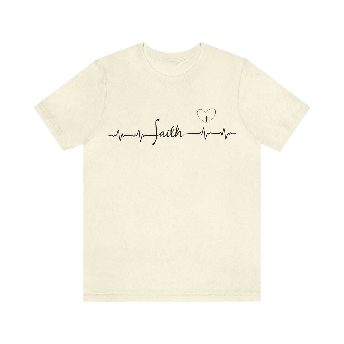 Faith heartbeat design Unisex t-shirt