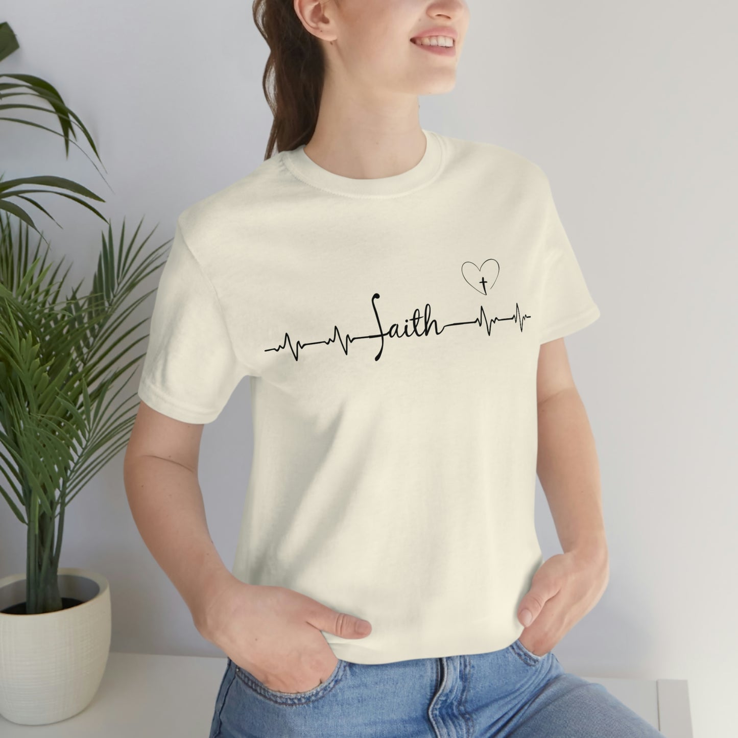 Faith heartbeat design Unisex t-shirt