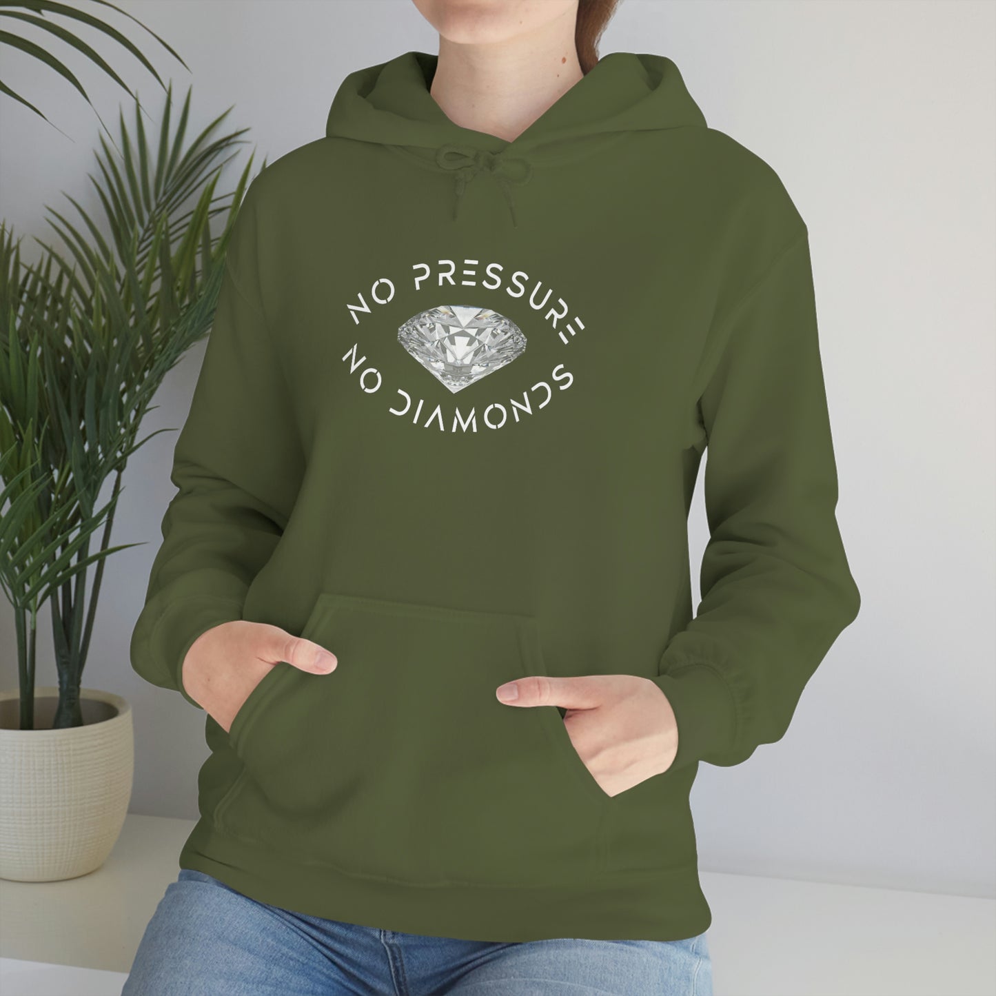 No Pressure No Diamonds Women's Hooded Sweatshirt