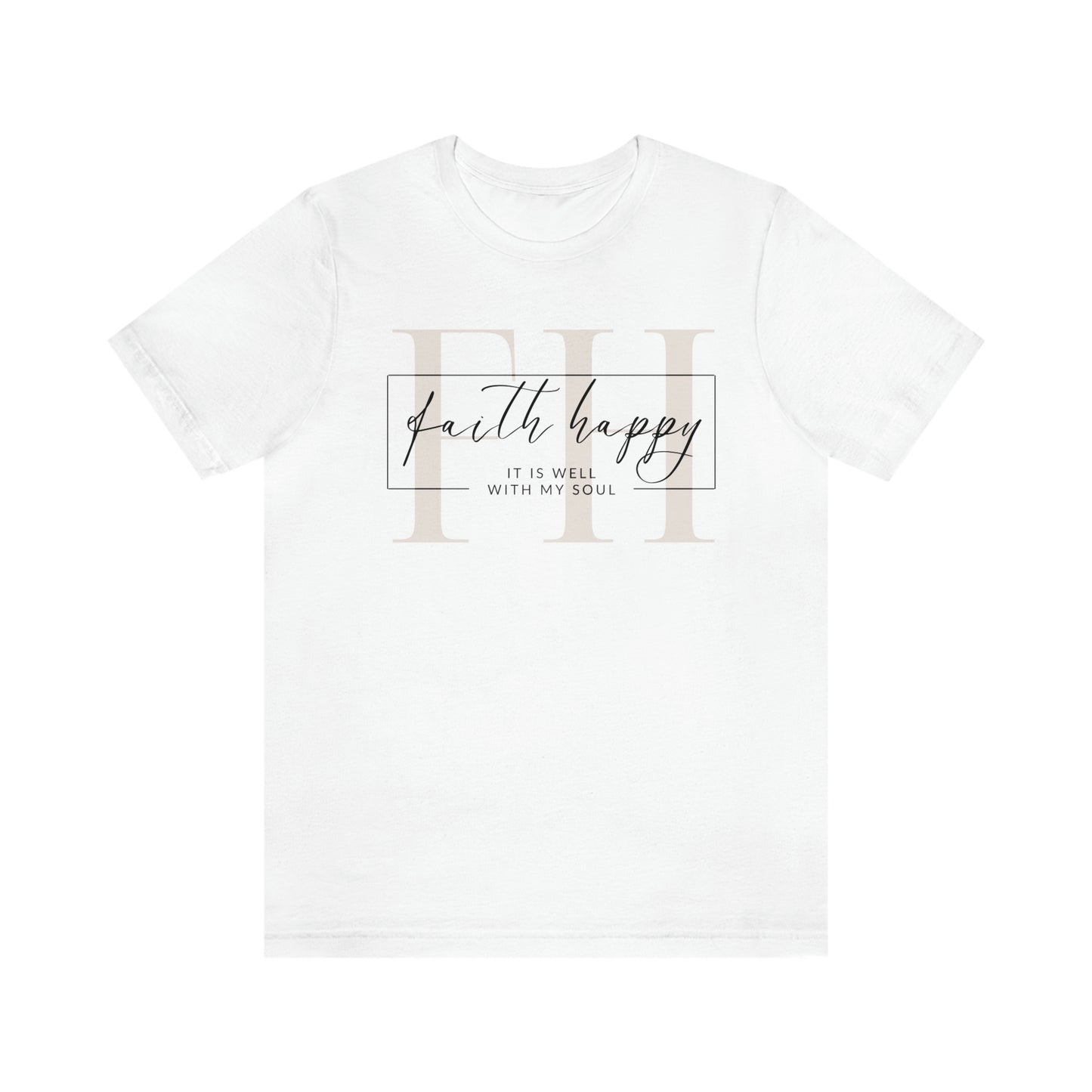 Faith Happy Women's Design White t-shirt