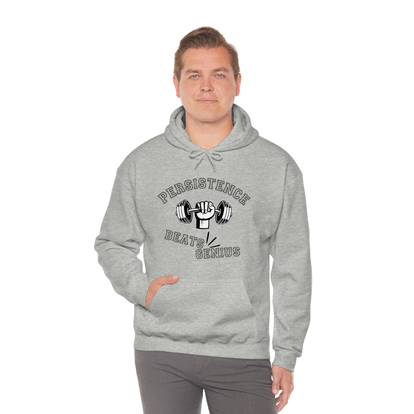 Persistence Beats Genius Unisex Hooded Sweatshirt