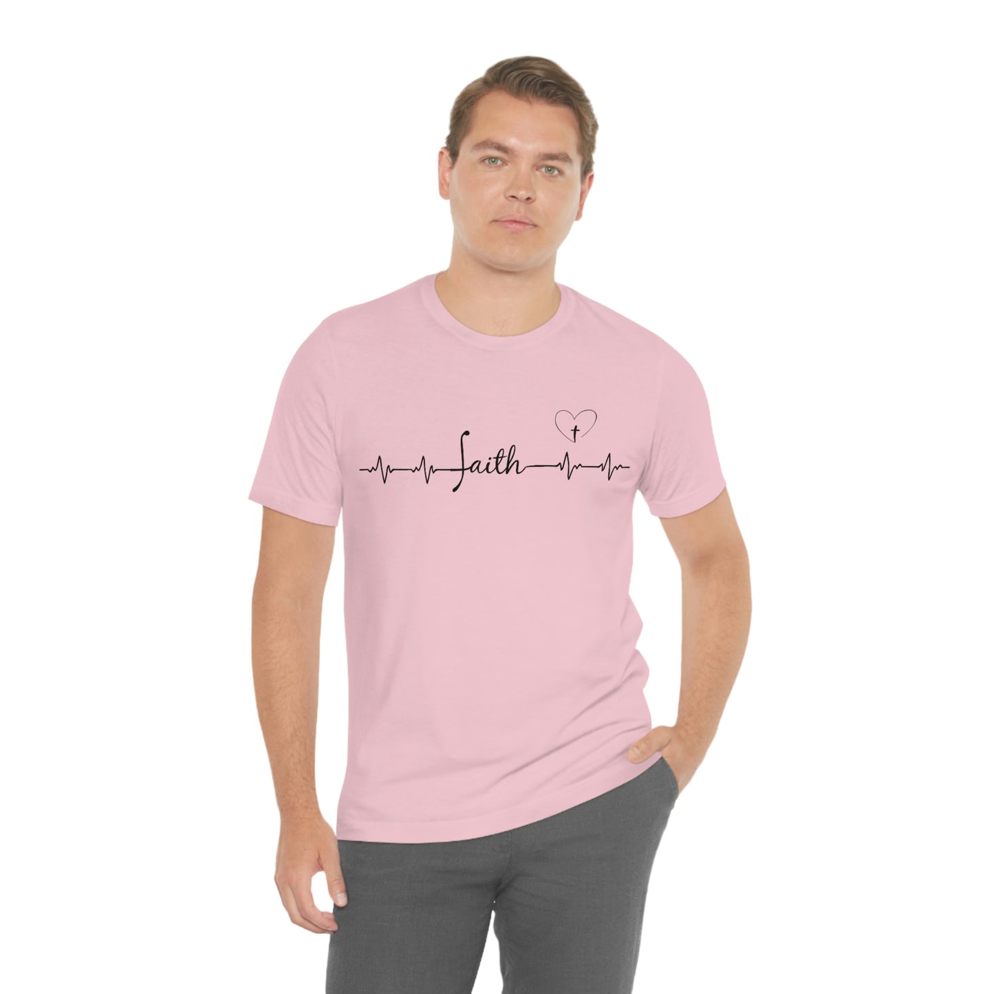 Faith heartbeat design Unisex t-shirt