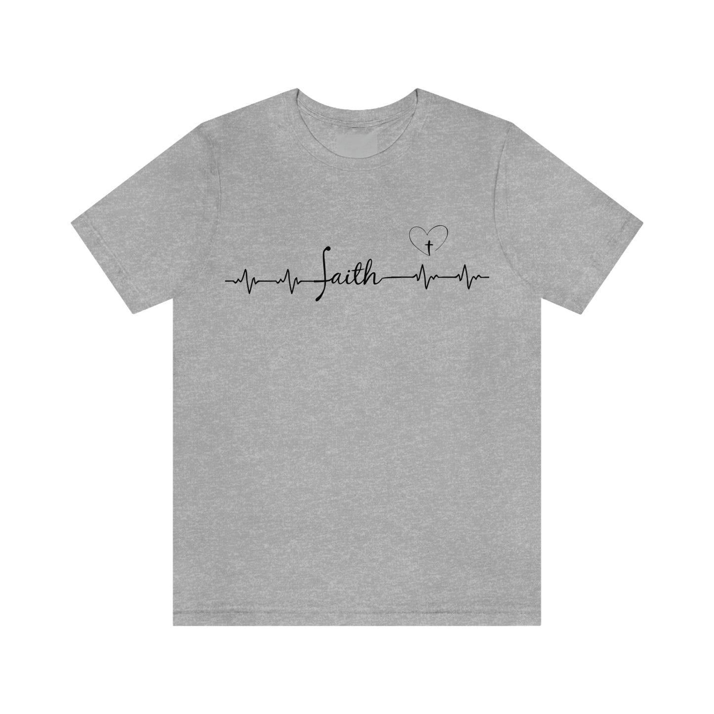 Faith heartbeat design Unisex t-shirt