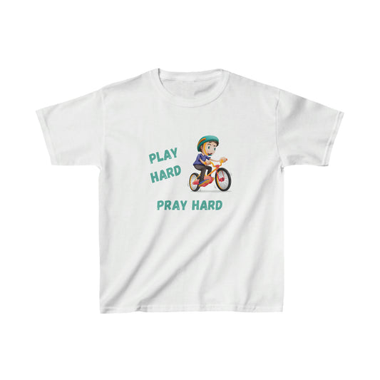 Play Hard Pray Hard Kids Cotton Tee