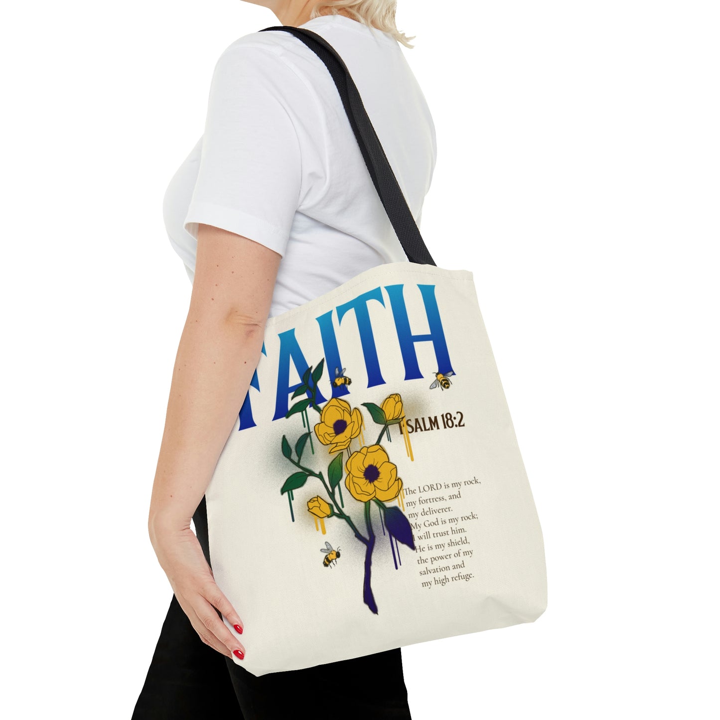 Faith Psalm 18:2 Tote Bag