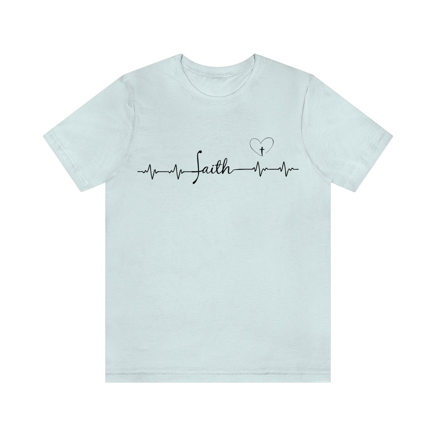 Faith heartbeat design Unisex t-shirt