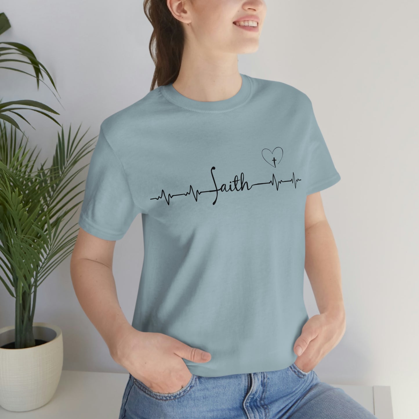 Faith heartbeat design Unisex t-shirt