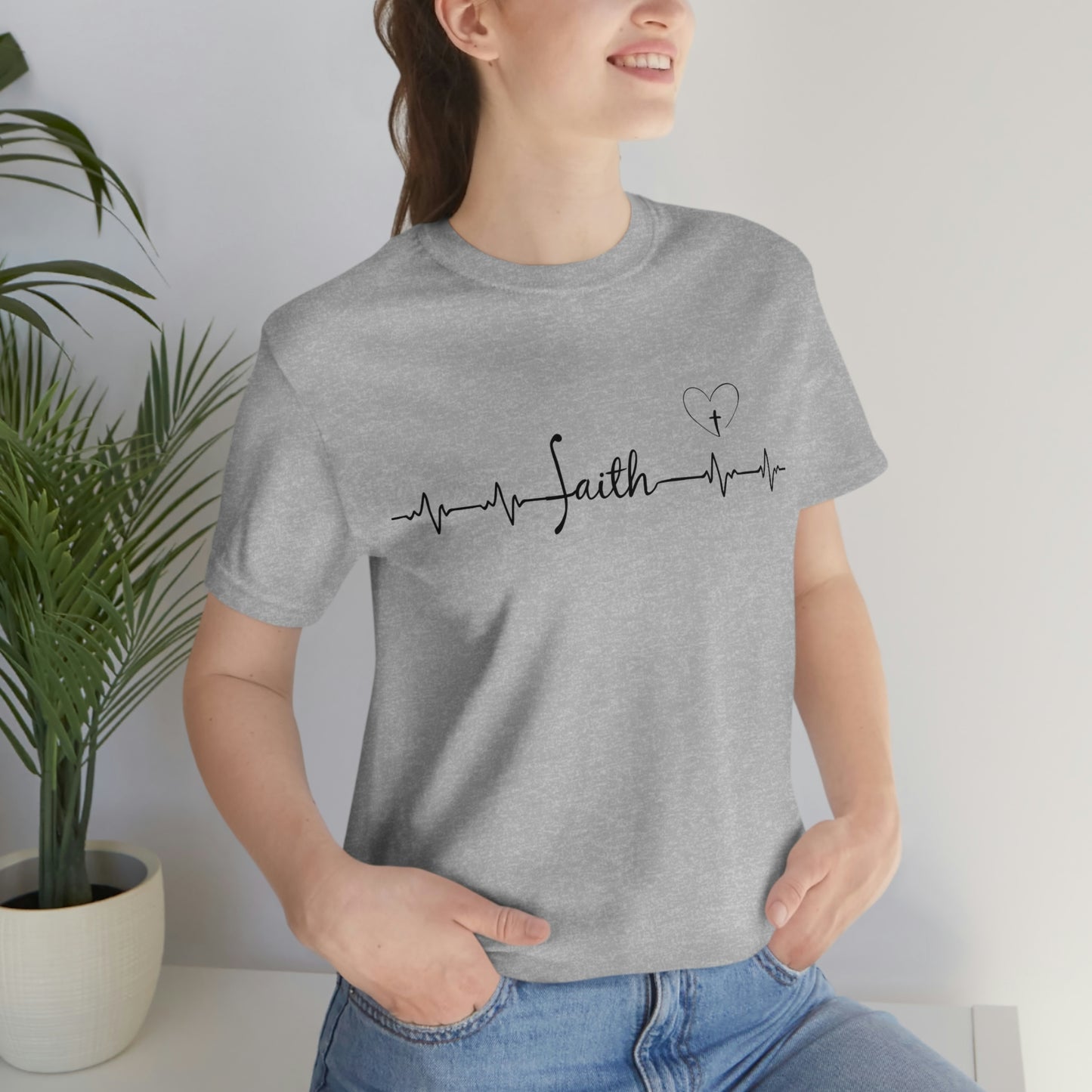 Faith heartbeat design Unisex t-shirt