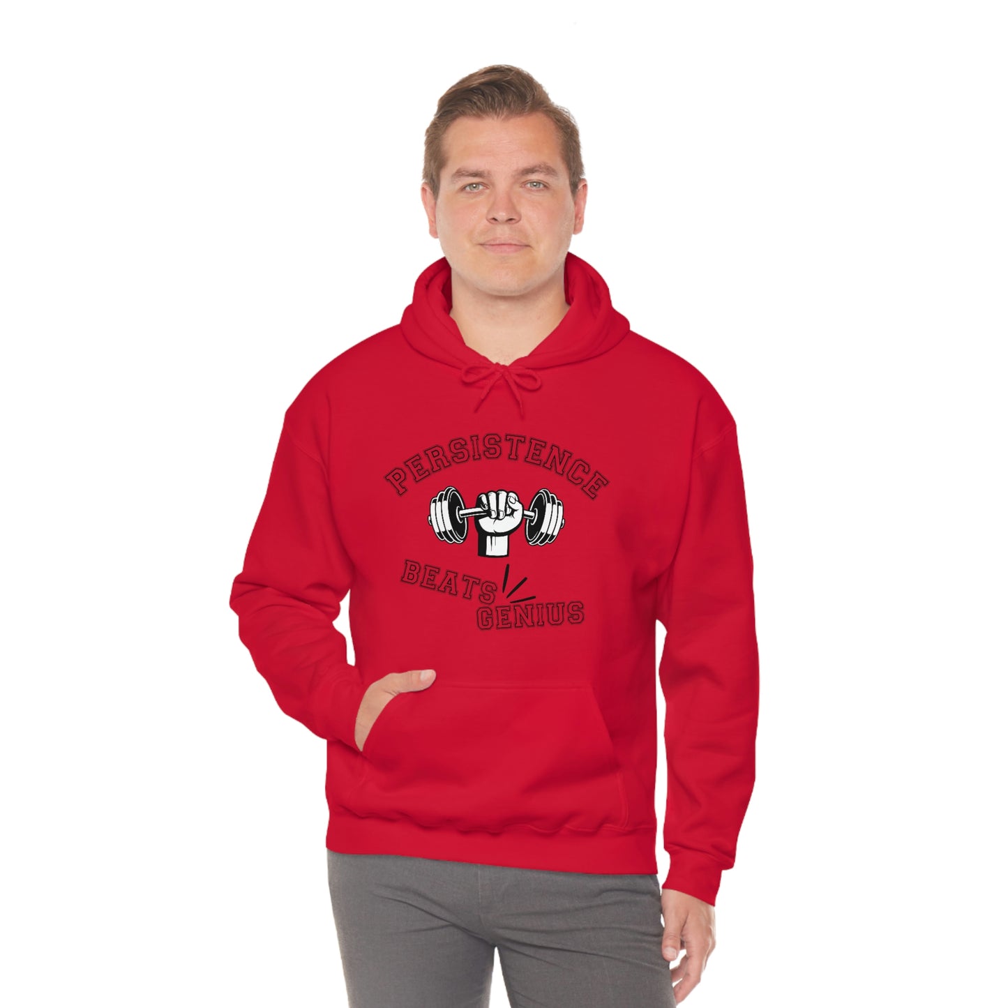 Persistence Beats Genius Unisex Hooded Sweatshirt