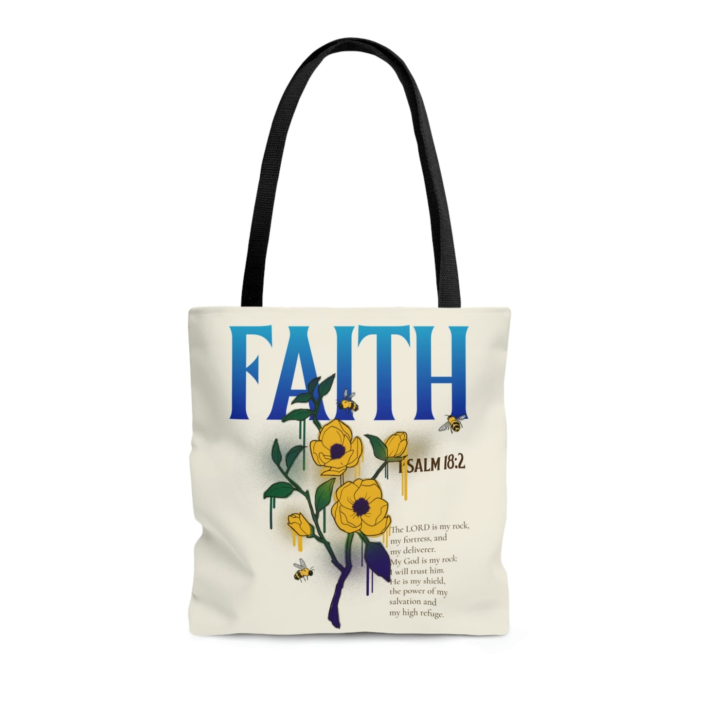 Faith Psalm 18:2 Tote Bag