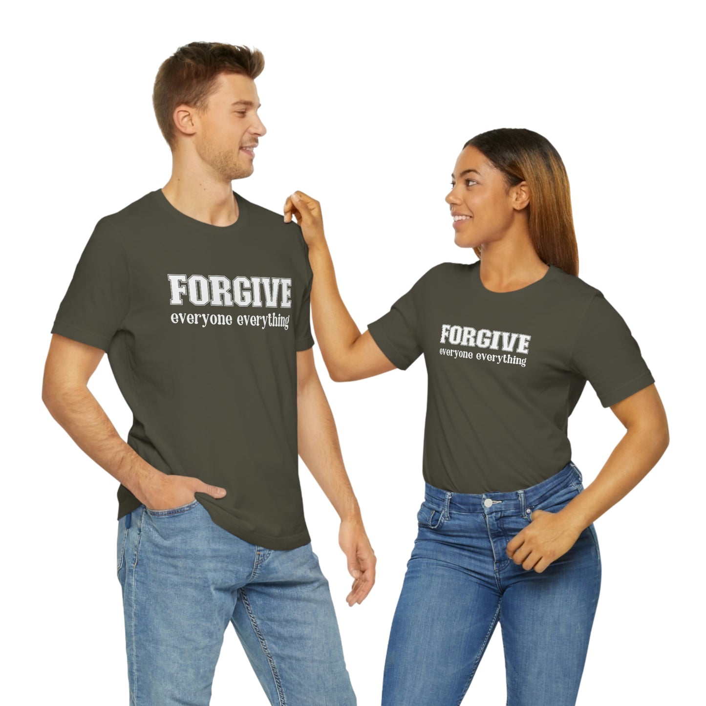 Forgive Everyone Everything white letters Unisex t-shirt