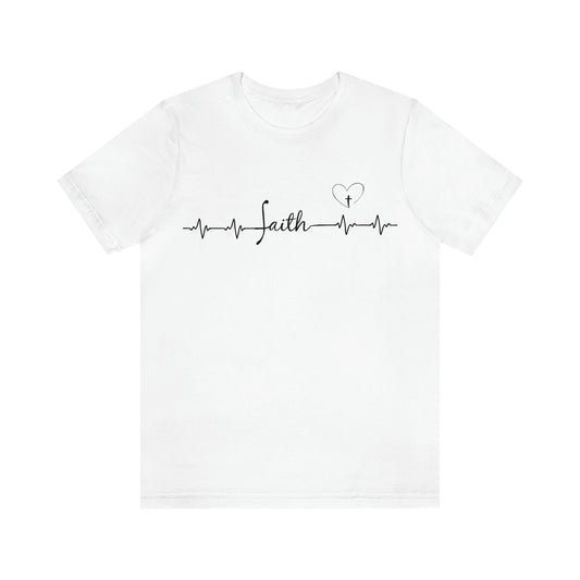 Faith heartbeat design Unisex t-shirt