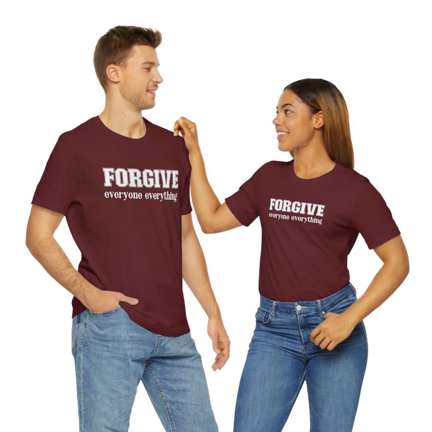 Forgive Everyone Everything white letters Unisex t-shirt