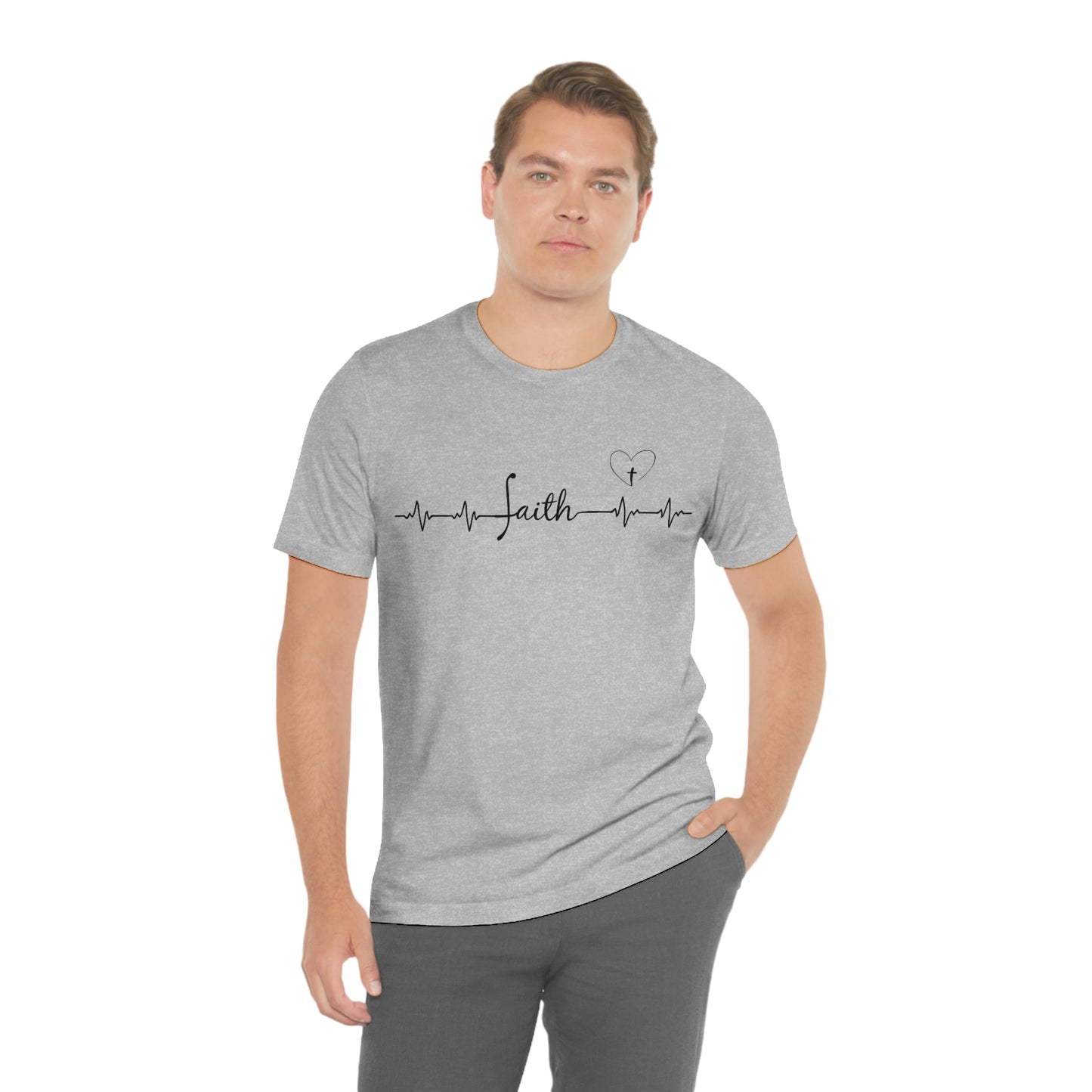 Faith heartbeat design Unisex t-shirt