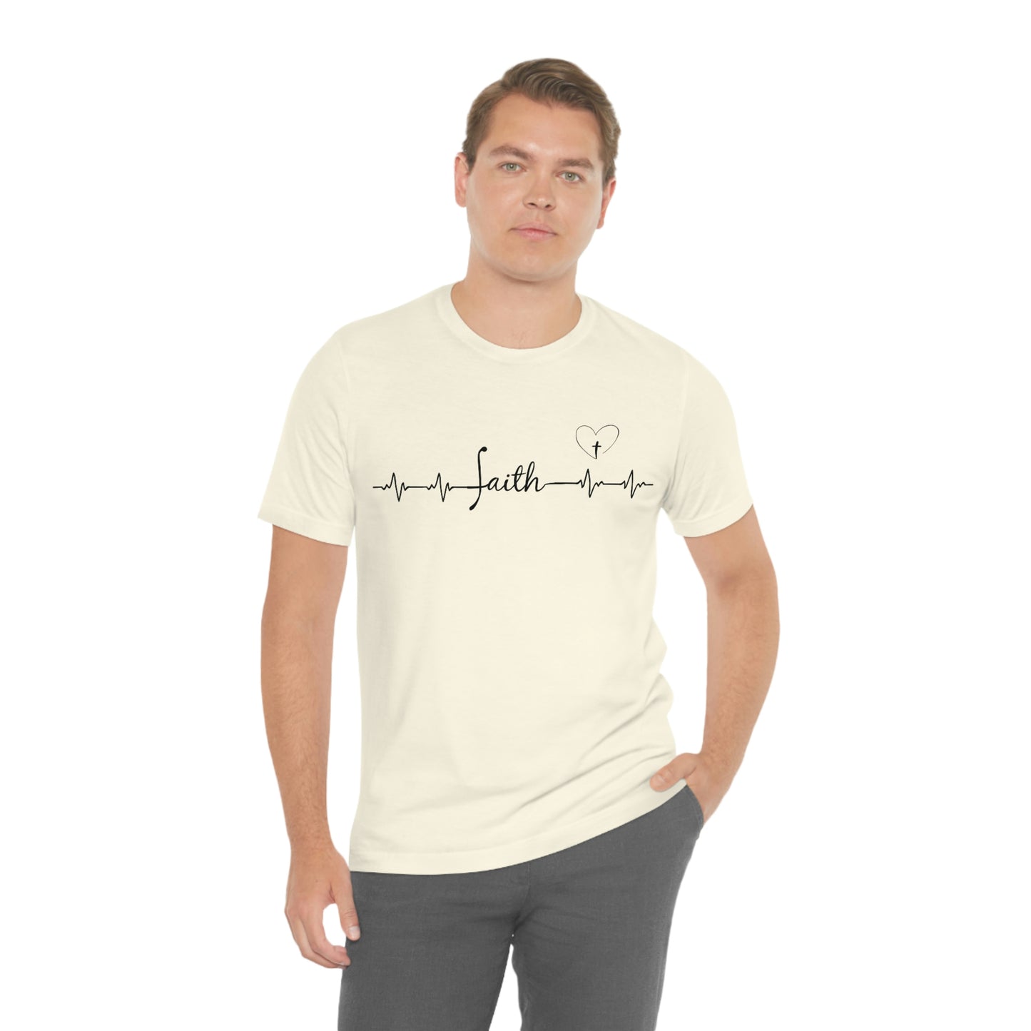 Faith heartbeat design Unisex t-shirt