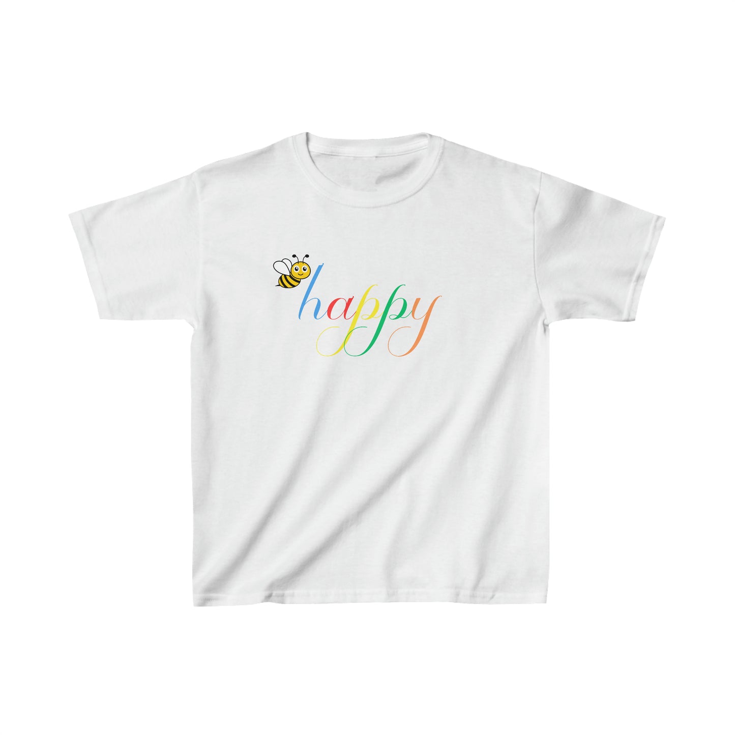 Bee Happy colorful - Kids Cotton Tee