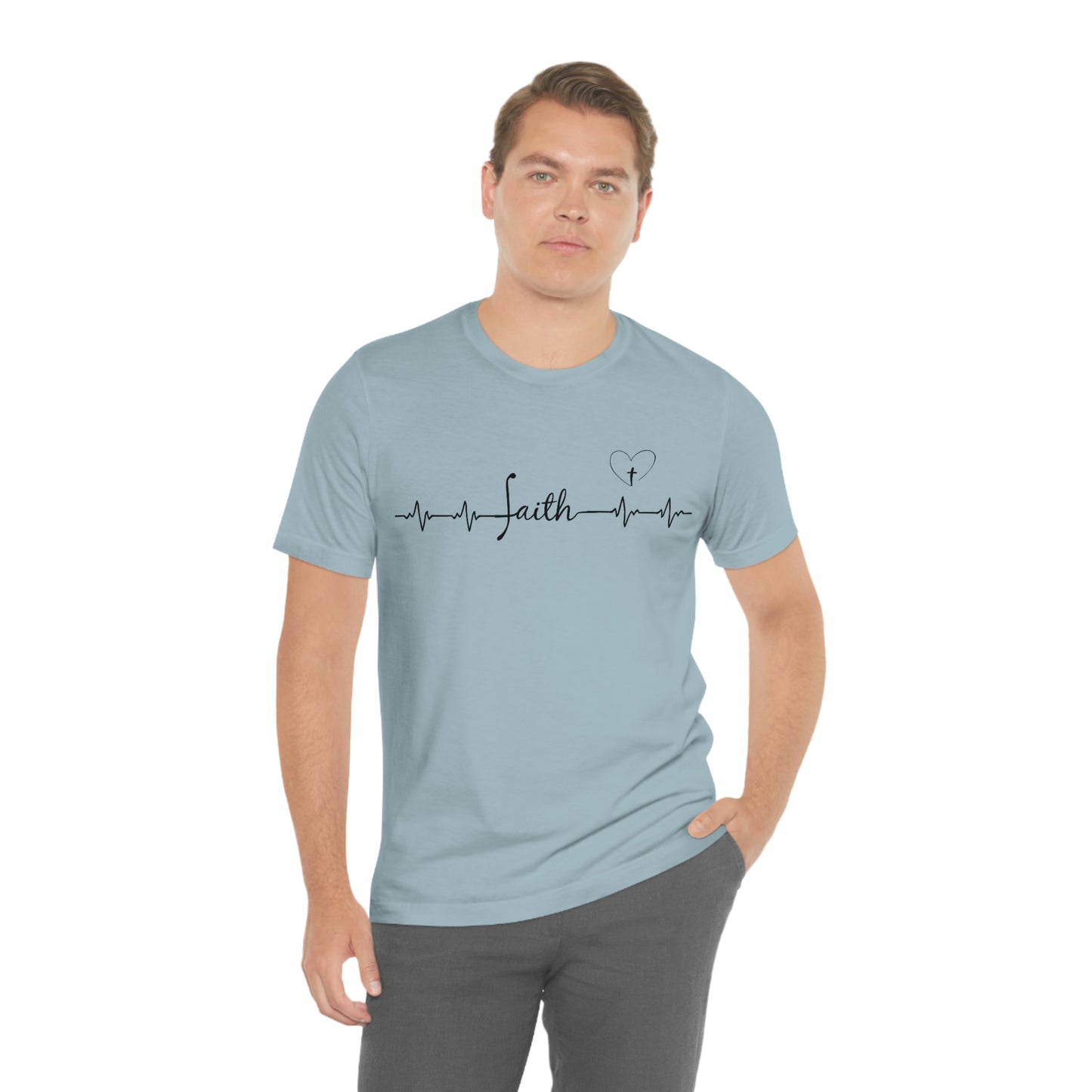 Faith heartbeat design Unisex t-shirt