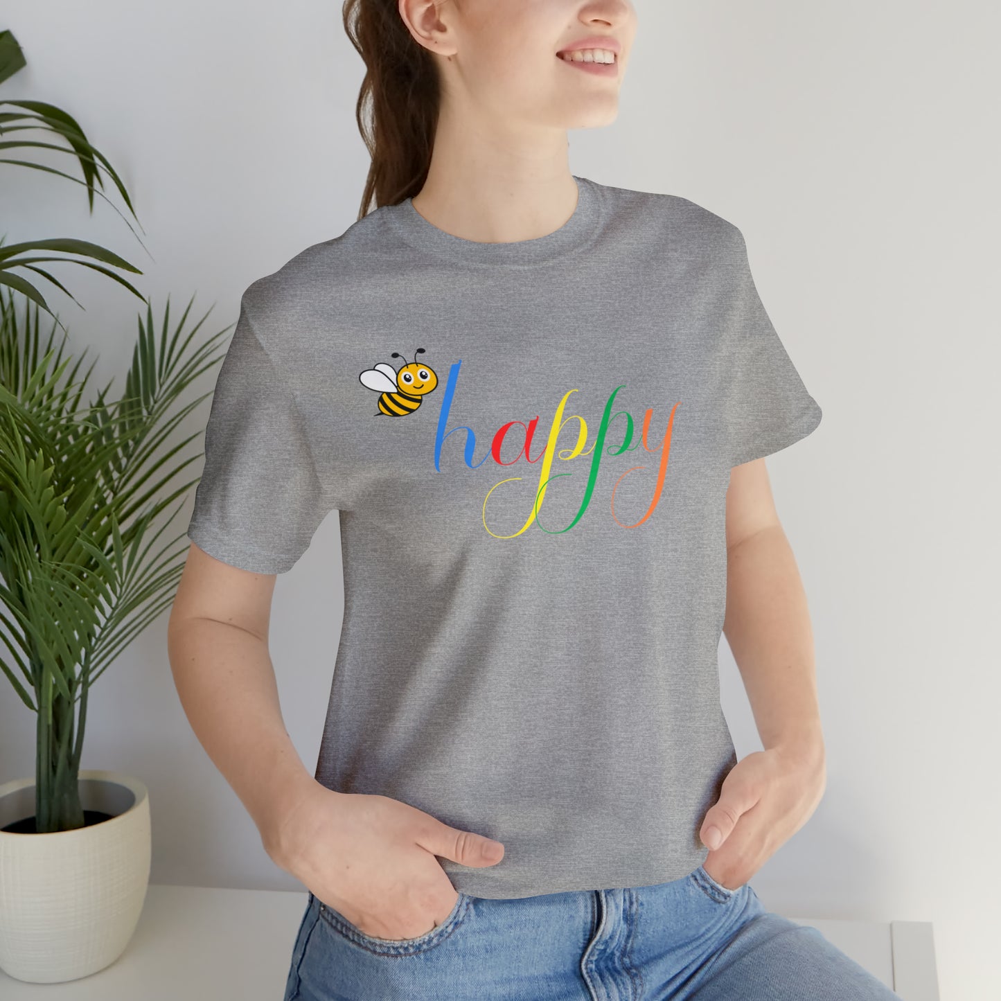 Bee Happy colorful Women's T-shirt